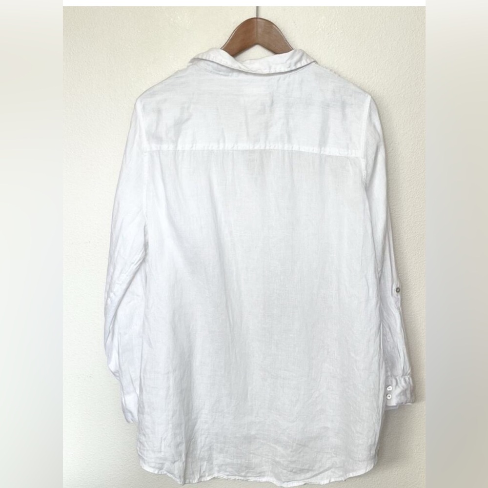 C&C California linen shirt white New! Size XS - Picture 5 of 9